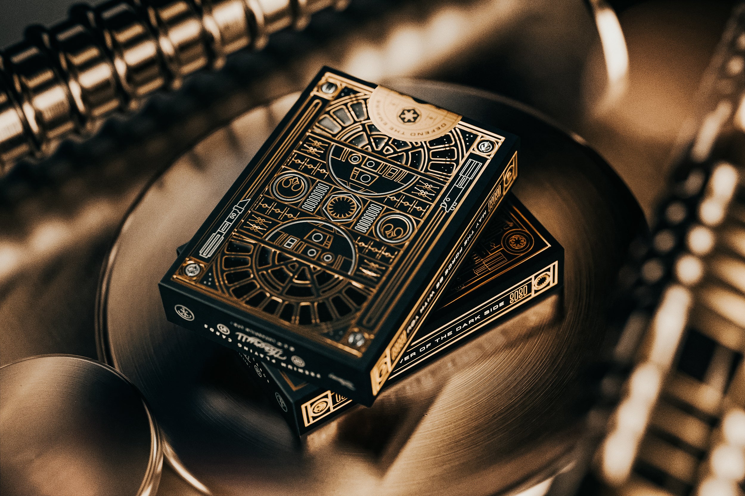star wars holographic playing cards Star Wars Gold Edition Playing Cards